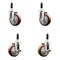 Service Caster 4 Inch 316SS Maroon Poly Swivel 3/4 Inch Expanding Stem Caster Brake SCC, 2PK SS316EX20S414-PPUB-MRN-2-TLB-2-34 - alternate 5